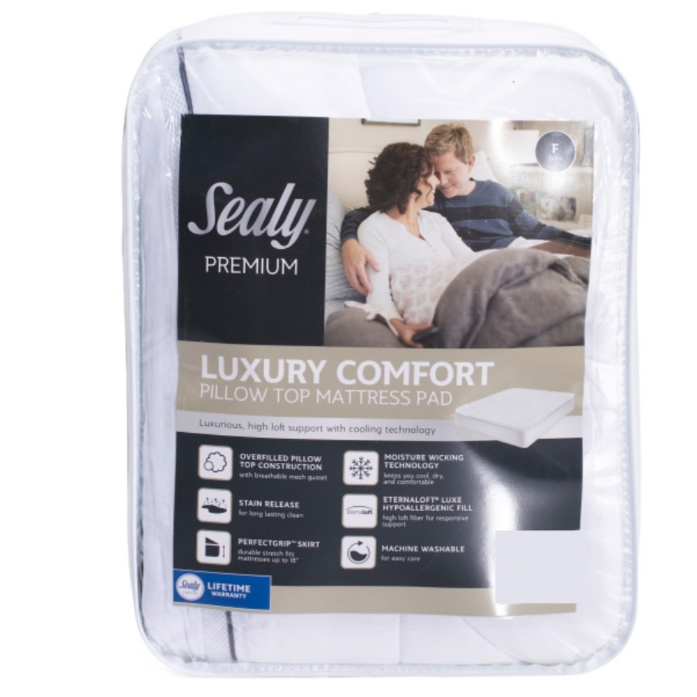 SEALY Luxury Comfort Pillow Top Mattress Pad